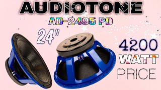 Audiotone 24 inch 4200 watt speaker price and review  ad2495 pd new bass speaker [upl. by Raab359]