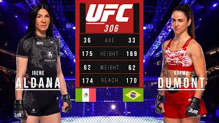 IRENE ALDANA vs NORMA DUMONT FULL FIGHT UFC 306 [upl. by Ibbie321]