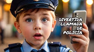 📞👮‍♂️ Llamada Falsa de Policia para niños que se portan mal  VIDEOLLAMADA [upl. by Sucramal]