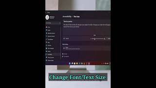 Want to change font size on Windows 11 Easy peasy Just adjust settings shorts [upl. by Oiraved]