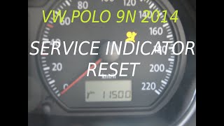 VW Polo 9N Service Indicator Reset [upl. by Howell901]