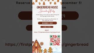 🎄🏠 First Pres Evanston Gingerbread House Decorating Party 🏠🎄 [upl. by Eicyal]