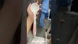 Formation of melamine dish spoon viralshort [upl. by Tamah737]