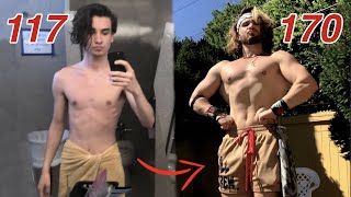 Maximilian Ramiller 2 Year Natural Transformation 1921  Weights  Calisthenics  Skinny to Jacked [upl. by Ruhtracam]