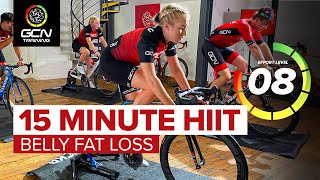 15 Min HIIT Cardio Indoor Cycling Workout  Belly Fat Loss Exercise [upl. by Tompkins]