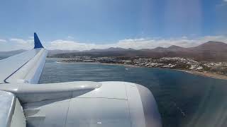 Tuifly Boeing 737 MAX 8 Landing Lanzarote Arrecife [upl. by Tait]