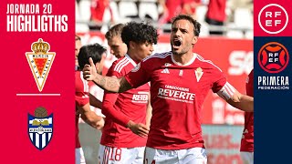 Resumen PrimeraFederación  Real Murcia CF 20 CD Atlético Baleares  Jornada 20 Grupo 2 [upl. by Zahara]