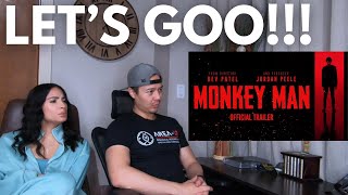 MONKEY MAN  OFFICIAL TRAILER Couple Reacts [upl. by Alekin]