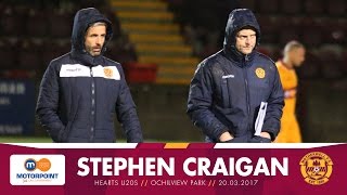 Stephen Craigan post Hearts u20s [upl. by Jammal635]