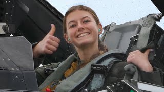 USAFA Cadet Fly in F16D Fighting Falcon Fighter Jet for Operation Air Force • US Air Force [upl. by Kampmann693]