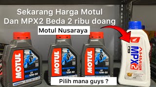 Review oli Motul MATIC dan Oli mpx 2  oli terbaik beat scoopy vario 125 150 160 GENIO pcx stylo [upl. by Koerlin]