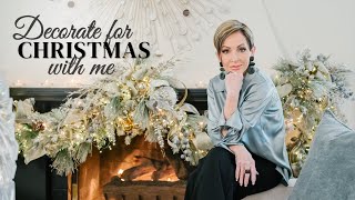 Decorate for Christmas with Me  How to Decorate an Elegant Living Room for the Holidays [upl. by Onej991]