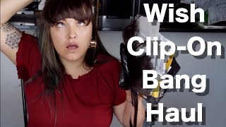 Wish ClipOn Bangs Haul [upl. by Backler544]