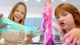 ADLEY and NASTYA make a SLiME SHOP Rainbow Slimes to Surprise youtubers Nikos crazy like nastyas [upl. by Trey]