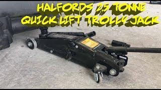 Halfords 25 Tonne Speedy Lift 4x4 Trolley Jack Review amp Thoughts [upl. by Laup611]