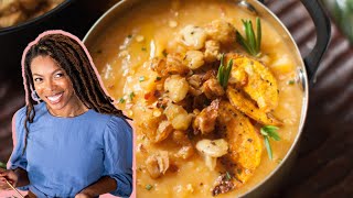 Creamiest Sweet Potato Soup  vegan Thanksgiving recipe [upl. by Ynatil]