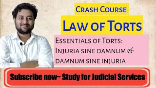 Essentials of Torts  Injuria sine damnum  Damnum sine injuria  Law of Torts [upl. by Birdt]