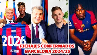 🚨LOCURA LOS FICHAJAZOS CONFIRMADOS y RUMORES DEL BARCELONA PARA ESTE MERCADO DE FICHAJES 202425 [upl. by Conti94]