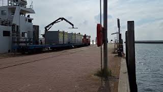 Inselbahn Wangerooge Zugbetrieb am Hafen [upl. by Dreeda]