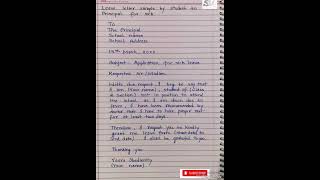 Sick leave application l application for sick leave l letter writing format [upl. by Burta]