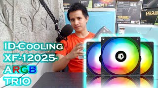 IDCooling XF12025ARGBTRIO Unboxing Control via Aura Sync Test [upl. by Acinyt669]