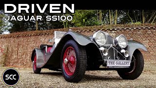 SS JAGUAR 100 Replica Recreation 1936  SS100  SS 100  Drive in top gear  Engine sound  SCC TV [upl. by Einnob593]