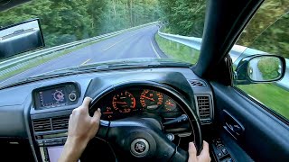 POV Drive  500HP Nissan Skyline R34 GTR Raw RB26DETT Sounds [upl. by Atsedom]