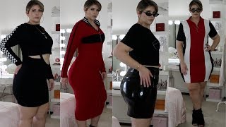 PLUS SIZE MOTORSPORT INSPIRED FASHION NOVA CURVE TRYON HAUL  with Curve Model DANI DMC [upl. by Ailsa513]