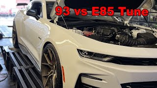 2021 Camaro 93 vs e85 Tune on the Dyno [upl. by Aihsoek]