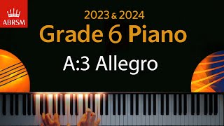 ABRSM 2023 amp 2024  Grade 6 Piano exam  A3 Allegro  Friedrich Kuhlau [upl. by Kipper348]