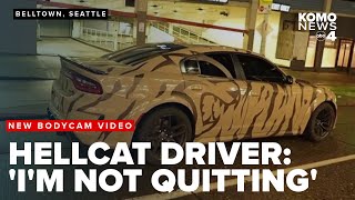 Hellcat driver tells cop social media has paid for his car in new bodycam footage [upl. by Gwenore]