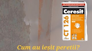 Renovare casă bătrânească  Aplicare glet ceresit ct 126 cu plasă fibră prima parte [upl. by Danziger]