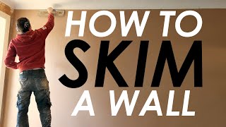 How To Plaster A Wall  Skim Coat Plastering Plastering Tutorial [upl. by Malena910]