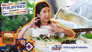 FOOD TRIP Kara David tries lechon tinupig and cooking chicharon Camiling  Philippines No 1 [upl. by Pasol]