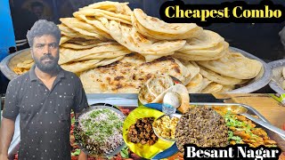 Cheapest Dinner Combo In Besant Nagar  Tamil Food Review saravanafoodstories [upl. by Tanney]