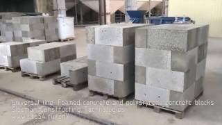 Universal block line Foamed concrete and polystyrene concrete Lightweight concrete plant [upl. by Lira946]