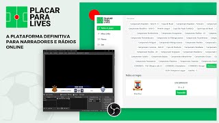 Como usar o placarparalivescombr no OBS  PLACAR AUTOMÁTICO PARA LIVES DE FUTEBOL [upl. by Airdnazxela742]
