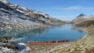 Bernina Express train worlds most beautfiul railway through the alps  ReiseWorld [upl. by Mccollum]