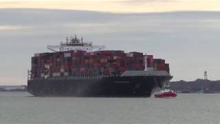 Seaspan Hudson  Container Ship arrival into Southampton Docks from Antwerp 130119 [upl. by Eiramlatsyrk615]