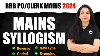 RRB POClerk Mains 2024  Reasoning  Mains Reasoning  Syllogism Question  By Shaifali Maam [upl. by Odnalro993]