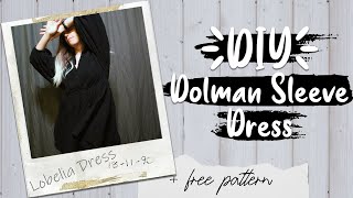 DIY Dolman Sleeve Dress FREE SEWING PATTERN  Sew with Me  Demi Bo Bemi [upl. by Arriet500]