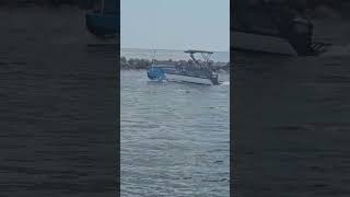 COOL PONTOON BOAT IN THE INLET – FUN AND RELAXATION AT THE VENICE FLORIDA JETTY [upl. by Nnywg752]