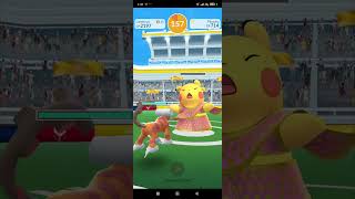 Remote Raid Saree Pikachu remote raid invited by my pokemon friend pokemongo pokemon pikachu [upl. by Ardeha]