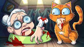 CAT KILLS GRANNY amp DOG I Am Cat VR Animation  BUT CUTE Daily Life Animation [upl. by Belamy771]