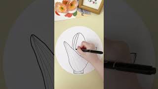 Draw fun corn palms with your children Very simple childrens simple drawings Parentchild cra [upl. by Merton]