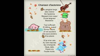 French poem 🍁 Chanson dautomne de Paul Verlaine 🍁French Poem  Chanson dAutomne by Paul Verlaine [upl. by Block66]