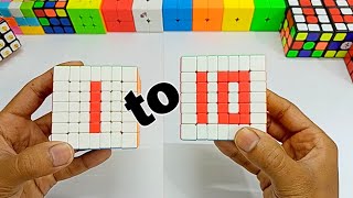 1 to 10 Rubiks Cube 7×7 number pattern bangla tutorial FatinIsrakSeyam [upl. by Uthrop]