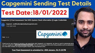 Capgemini Final Assessment Exam Date released  Exam  18012021  Login Credentials [upl. by Aohk]