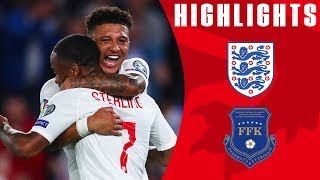 England 53 Kosovo  Sancho Bags First International Brace  Euro 2020 Qualifiers  England [upl. by Aliekahs]