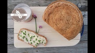 Super leckeres Bauernbrot  vegan  laktosefrei  glutenfrei backen mit Nadine [upl. by Fletch]